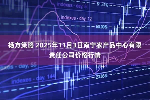 杨方策略 2025年11月3日南宁农产品中心有限责任公司价格行情