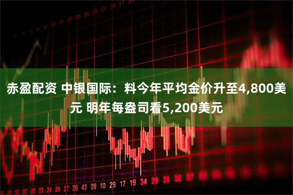 赤盈配资 中银国际：料今年平均金价升至4,800美元 明年每盎司看5,200美元